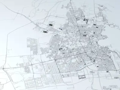 Doha Road Network and Streets 3D model
