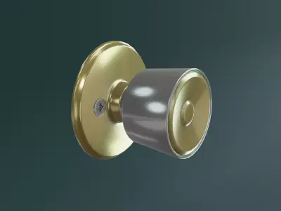 1970s Doorknob Free 3D model