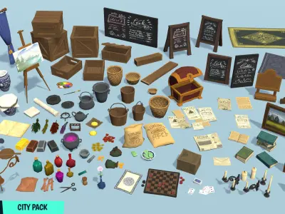 FANTASTIC - City Pack Low-poly 3D model