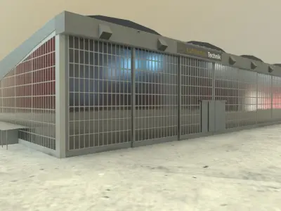 EDDB Hangar 9 Low-poly 3D model