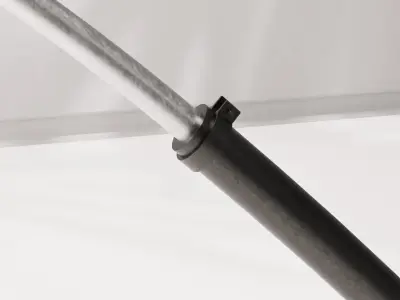 Crate and Barrel Dexter Arc Floor Lamp Grey Shade 3D model