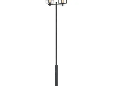Street park lamp post 3D model