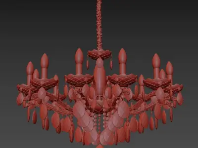 Chandelier Galliano E 1 1 12 600 G  3D model