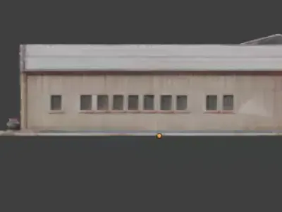 Ruined Industrial Warehouse Factory 3D Model Low-poly 3D model