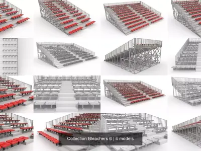 Collection Bleachers 6 3D Model Pack