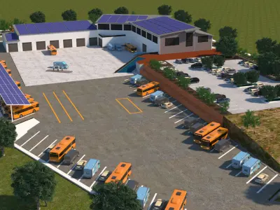 Solar Parking 3D model