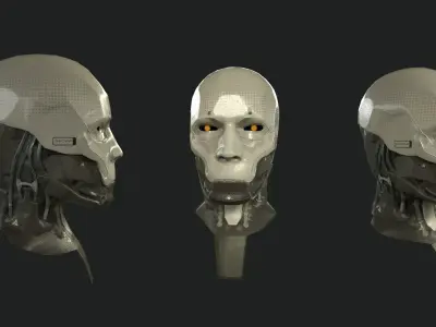 cyberpunk char1c Low-poly 3D model