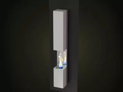 Small Wall Fireplace 3D model