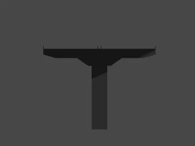 Low Poly Highway tall pole Low-poly 3D model
