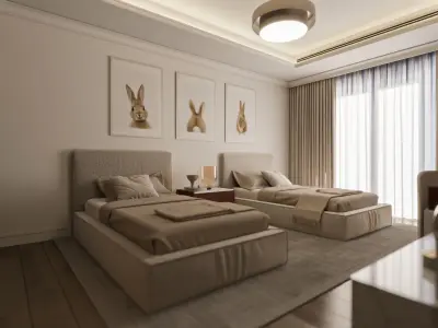 New Classic Bedroom 3D model