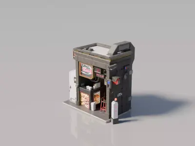 Cyberpunk House 7 3D model