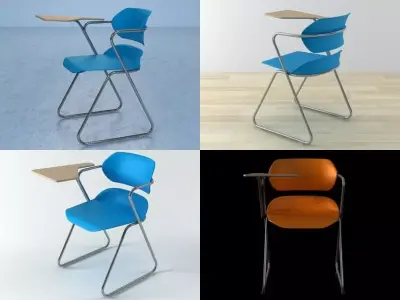 Catie four different chairs 3D model