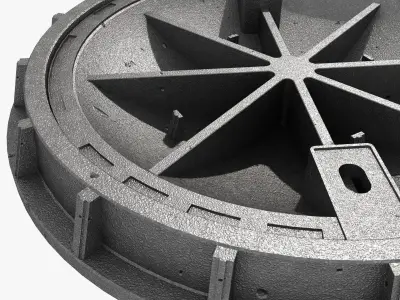 cast iron hatch 2 3D model