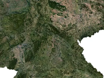 Germany Terrain 3D Map 3D model
