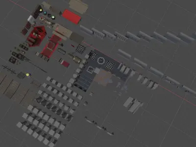 Modular Dungeon Set Free 3D model