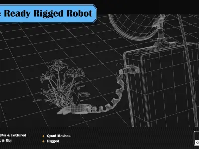 Hector 3D Model Rigged Robot 3D model