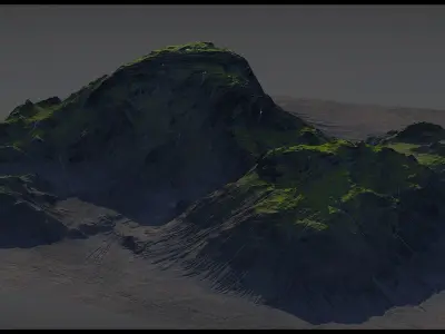 Iceland mountain Pack 3D model