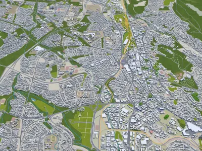 Windhoek Namibia 40km Low-poly 3D model