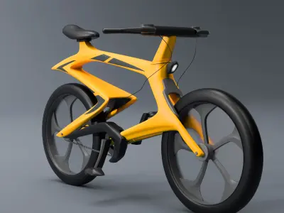 Sci-Fi Futuristic Bicycle Low-poly 3D model
