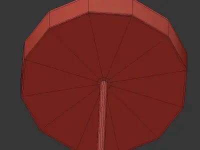 Cymbal modern pendant light with clear glass shade 3D model