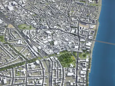 Bonn - City 3D Model Low-poly 3D model