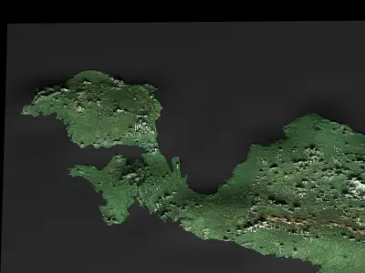 New Guinea Island 3D model