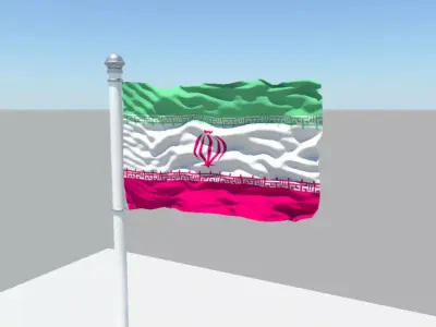 Iran flag 3D model