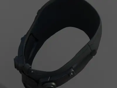 Gas mask respirator scifi futuristic 3d  Low-poly 3D model