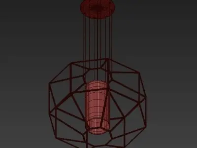 Silhouette 1 Light Gold Leaf Pendant 3D model