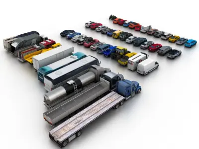  Low Poly City Vehicles vol.04 