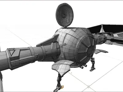 Tie Fighter - The Mandalorian- Outlander version 3D model