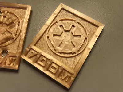 Star Wars Imperial Credits Damaged and Clean 3D print model