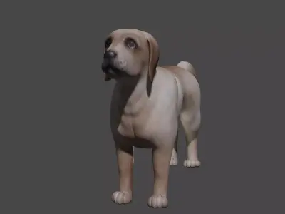 Labrador Dog Breed 3D Model for Games and VR Low-poly 3D model