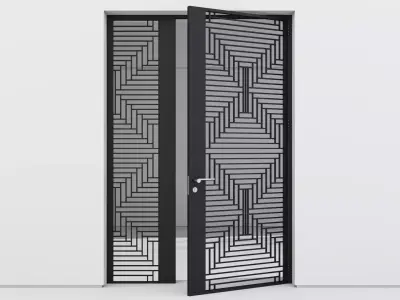 Aluminium door 311 3D model