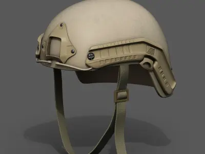 Helmet military combat soldier armor scifi fantasy  Low-poly 3D model