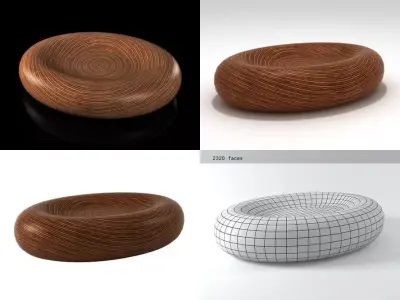 Egg Shape Table 3D model