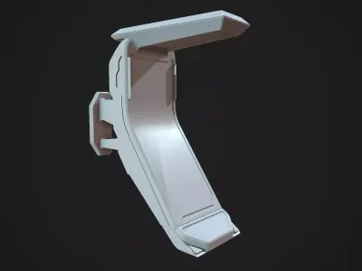 Scifi Wall Terminal Highpoly 3D model