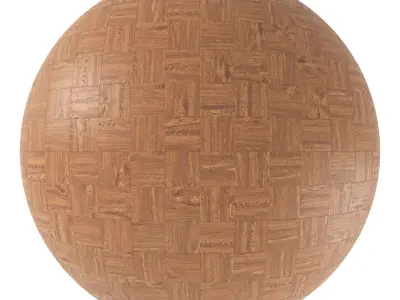 Parquet - Laminate - Wooden floor 4 in 1 3D model 40