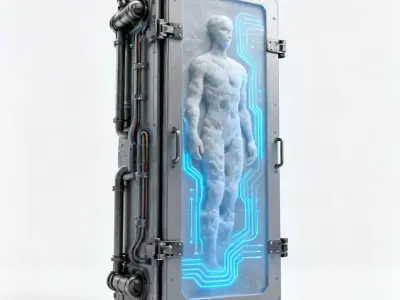 Sci-Fi Cryo-Stasis Pod 3D Model Low-poly 3D model