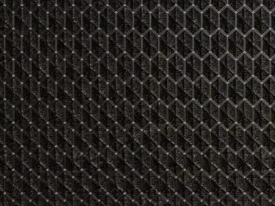 Black Sci-fi Geodesic Wall Mesh PBR Seamless Texture