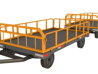 Baggage Carts 3D model