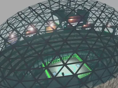 Futuristic Gladiators Arena Low-poly 3D model