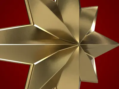 Captain Marvel Emblem Low-poly 3D model