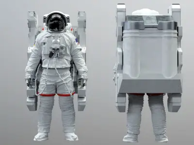 SPACESUIT astronaut EMU MMU SAFER 3D model