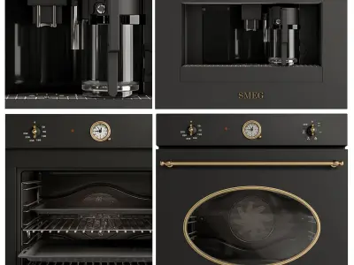  smeg black appliance 3D model