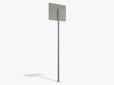 Wrong Way Sign Low-poly 3D model