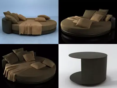 Glamour bed 3D model