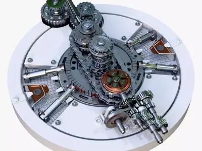 SciFi Generator Gear Mechanism M1 3D model