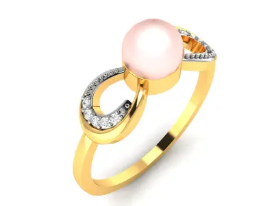 Diamond Ring For Women 3d Print Model 3D print model 62