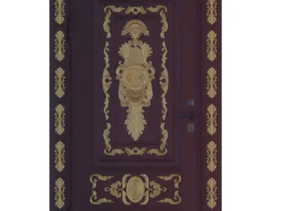 Classic Door  3D model 2